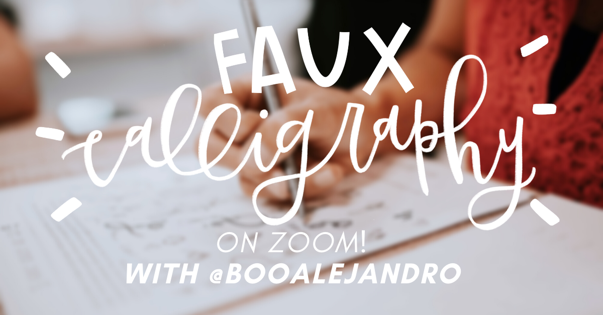 Virtual Calligraphy Class – boo alejandro designs